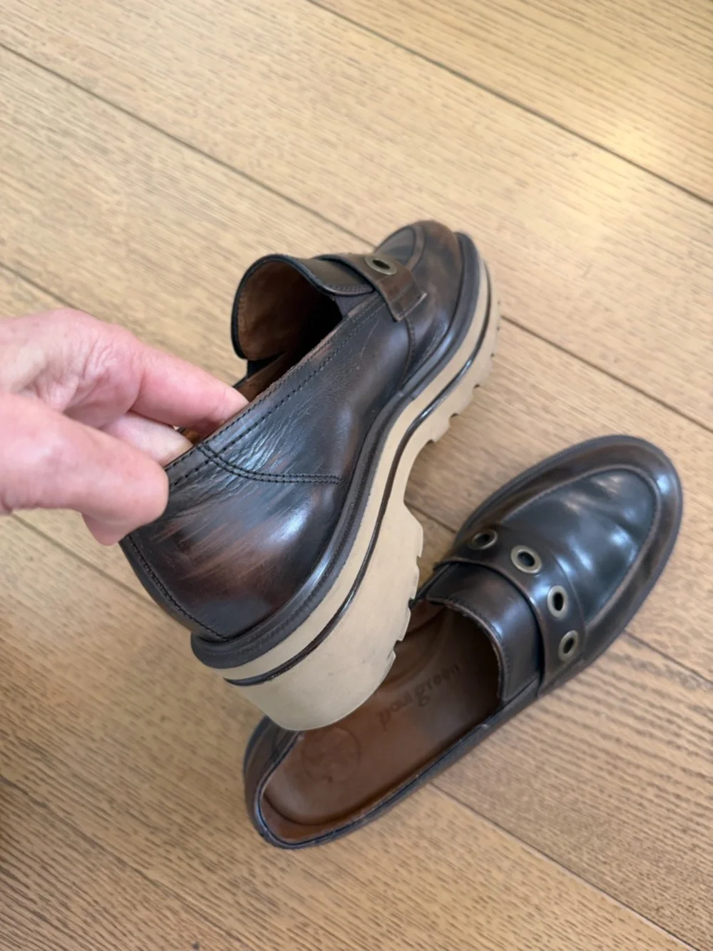 Paul Green Billie Loafer Tobacco Brushed Leather Sz US 9